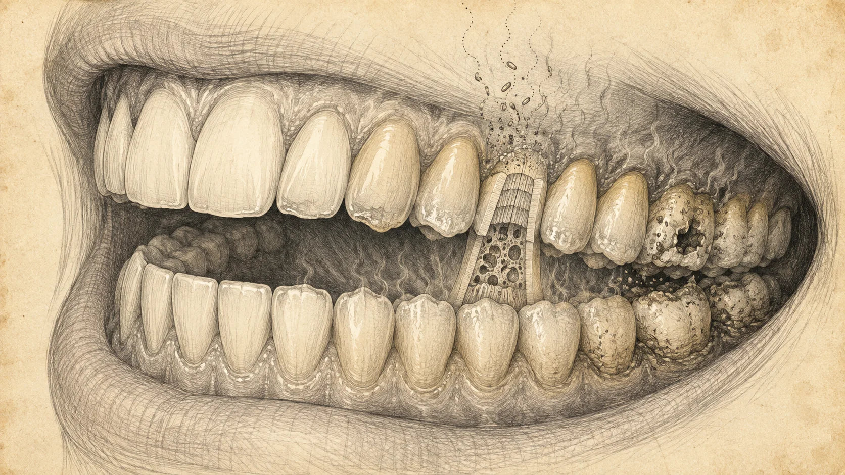 Dientes con desgaste del esmalte